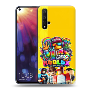 Силиконовый чехол на Huawei Nova 5T с принтом Roblox Роблокс