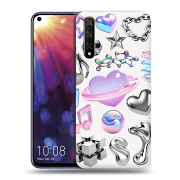 Силиконовый чехол на Huawei Nova 5T с принтом Y2K