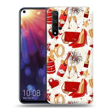 Силиконовый чехол на Huawei Nova 5T с принтом Новый год Силиконовый чехол на Huawei Nova 5T с принтом Новый год