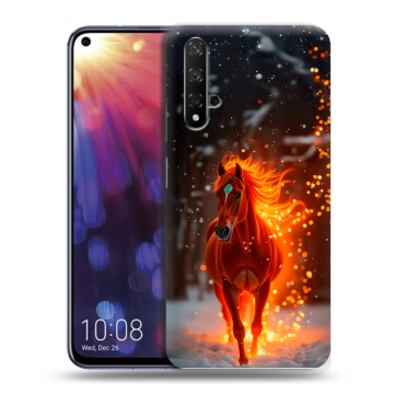 Силиконовый чехол на Huawei Nova 5T с принтом Новый год Силиконовый чехол на Huawei Nova 5T с принтом Новый год