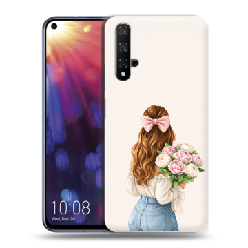 Силиконовый чехол на Huawei Nova 5T с принтом женский