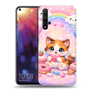 Силиконовый чехол на Huawei Nova 5T с принтом для девочек