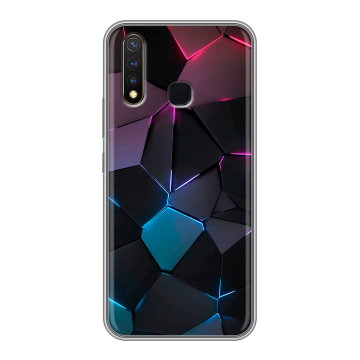 Силиконовый чехол на Vivo Y19 с принтом Геометрия неона Силиконовый чехол на Vivo Y19 с принтом Геометрия неона