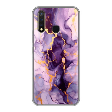 Силиконовый чехол на Vivo Y19 с принтом Мрамор