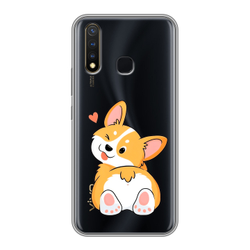 Силиконовый чехол на Vivo Y19 с принтом Корги