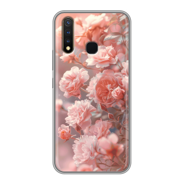 Силиконовый чехол на Vivo Y19 с принтом Розовые розы