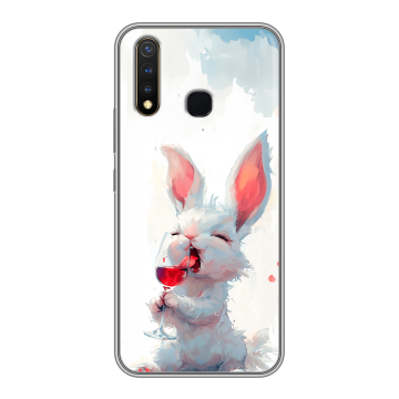 Силиконовый чехол на Vivo Y19 с принтом кролик зайчик