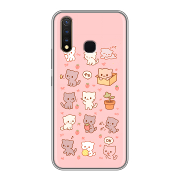 Силиконовый чехол на Vivo Y19 с принтом Hello Kitty Хелоу Кити