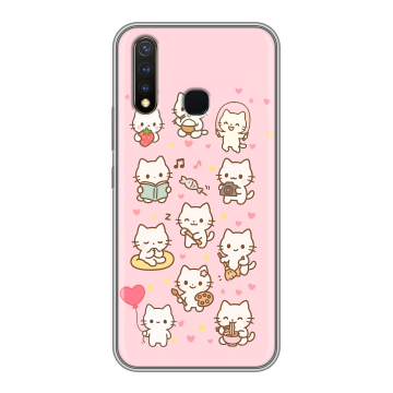 Силиконовый чехол на Vivo Y19 с принтом Hello Kitty Хелоу Кити