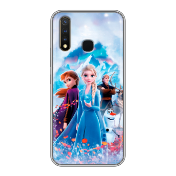 Силиконовый чехол на Vivo Y19 с принтом Холодное сердце Frozen