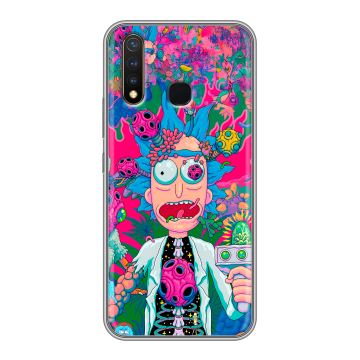 Силиконовый чехол на Vivo Y19 с принтом Рик и Морти Rick Morty