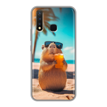 Силиконовый чехол на Vivo Y19 с принтом Капибара