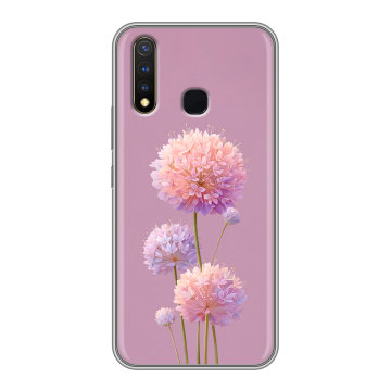 Силиконовый чехол на Vivo Y19 с принтом Цветы Силиконовый чехол на Vivo Y19 с принтом Цветы