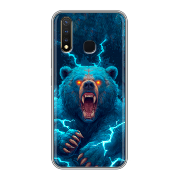 Силиконовый чехол на Vivo Y19 с принтом Медведь Силиконовый чехол на Vivo Y19 с принтом Медведь