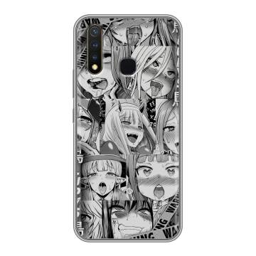 Силиконовый чехол на Vivo Y19 с принтом Ahegao Ахегао Аниме Силиконовый чехол на Vivo Y19 с принтом Ahegao Ахегао Аниме