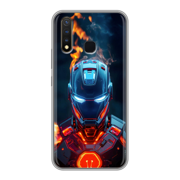 Силиконовый чехол на Vivo Y19 с принтом IronMan Железный человек