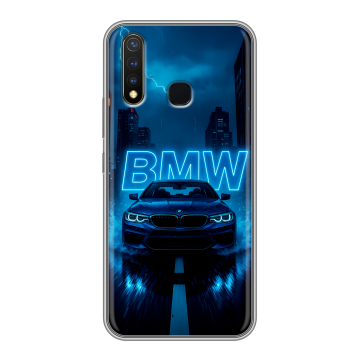 Силиконовый чехол на Vivo Y19 с принтом BMW БМВ