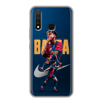 Силиконовый чехол на Vivo Y19 с принтом Барселона Barca Yamal 