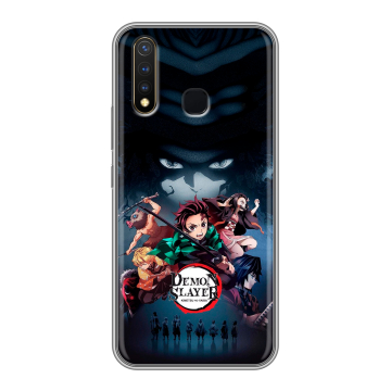 Силиконовый чехол на Vivo Y19 с принтом Demon Slayer Клинок рассекающий демонов