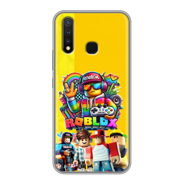 Силиконовый чехол на Vivo Y19 с принтом Roblox Роблокс