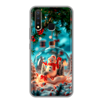 Силиконовый чехол на Vivo Y19 с принтом Новый год Силиконовый чехол на Vivo Y19 с принтом Новый год