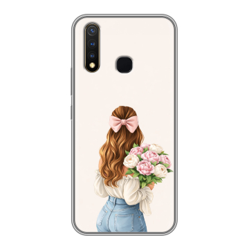Силиконовый чехол на Vivo Y19 с принтом женский