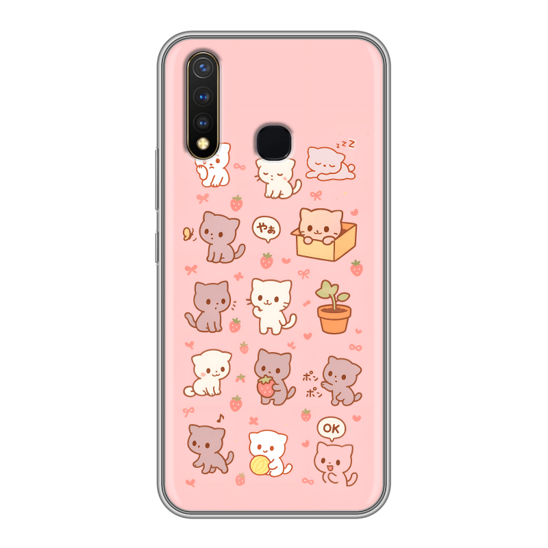 Силиконовый чехол на Vivo Y19 с принтом Hello Kitty Хелоу Кити Силиконовый чехол на Vivo Y19 с принтом Hello Kitty Хелоу Кити