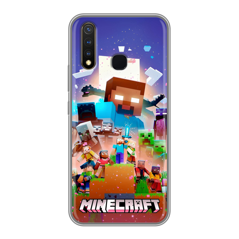 Силиконовый чехол на Vivo Y19 с принтом Майнкрафт Minecraft Силиконовый чехол на Vivo Y19 с принтом Майнкрафт Minecraft
