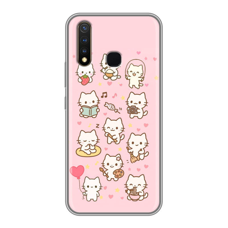 Силиконовый чехол на Vivo Y19 с принтом Hello Kitty Хелоу Кити Силиконовый чехол на Vivo Y19 с принтом Hello Kitty Хелоу Кити