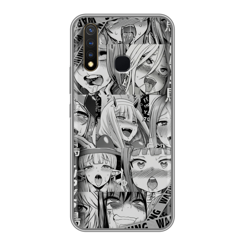 Силиконовый чехол на Vivo Y19 с принтом Ahegao Ахегао Аниме Силиконовый чехол на Vivo Y19 с принтом Ahegao Ахегао Аниме