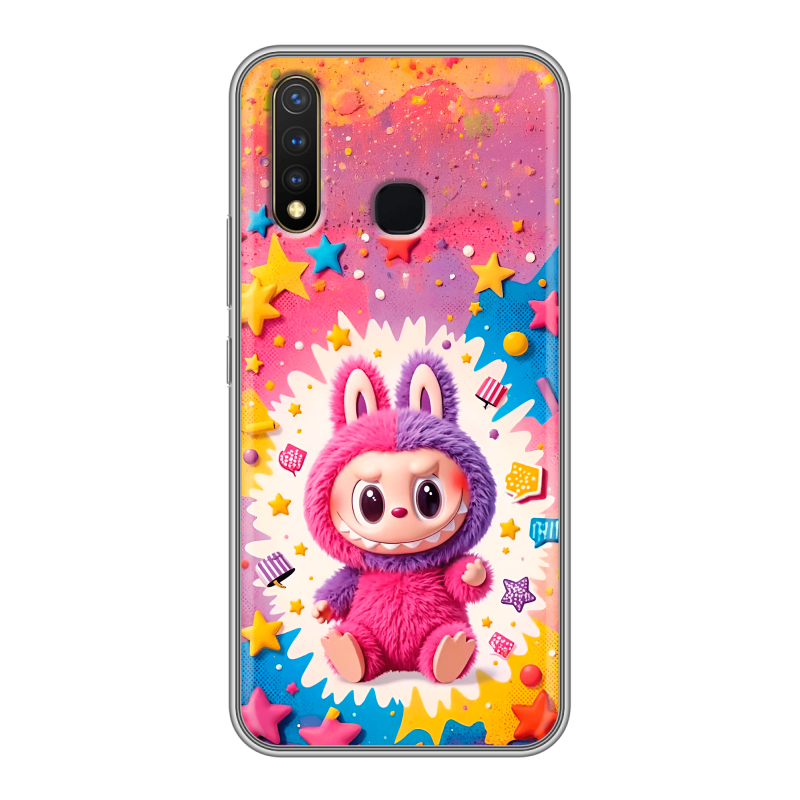 Силиконовый чехол на Vivo Y19 с принтом Labubu Лабубу Силиконовый чехол на Vivo Y19 с принтом Labubu Лабубу
