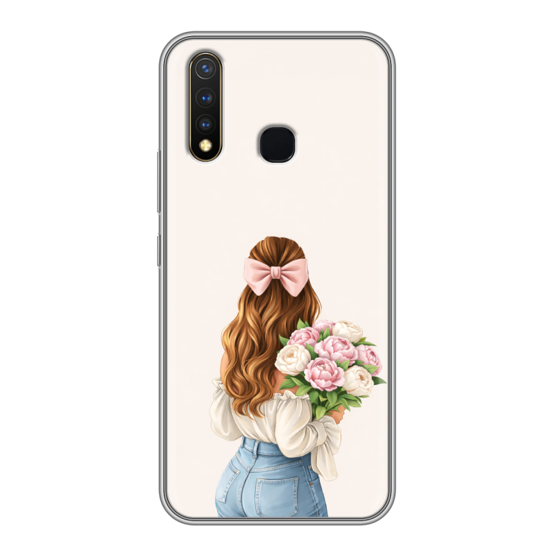 Силиконовый чехол на Vivo Y19 с принтом женский Силиконовый чехол на Vivo Y19 с принтом женский