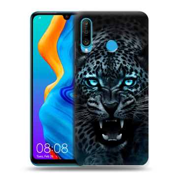 Силиконовый чехол на Huawei Honor 20S с принтом Темный леопард