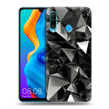 Силиконовый чехол на Huawei Honor 20S с принтом Черные кристаллы