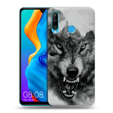 Силиконовый чехол на Huawei Honor 20S с принтом Волк
