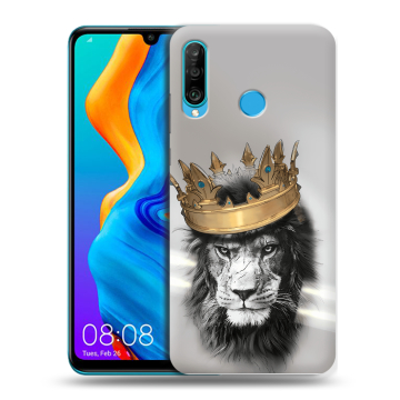 Силиконовый чехол на Huawei Honor 20S с принтом Лев с короной