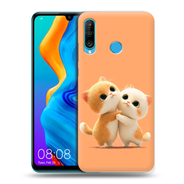 Силиконовый чехол на Huawei Honor 20S с принтом Милые котики