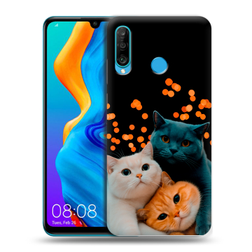 Силиконовый чехол на Huawei Honor 20S с принтом Кошки