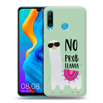 Силиконовый чехол на Huawei Honor 20S с принтом Лама