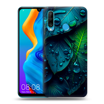Силиконовый чехол на Huawei Honor 20S с принтом Листья
