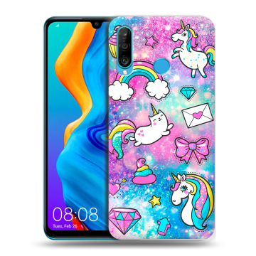 Силиконовый чехол на Huawei Honor 20S с принтом Единороги Силиконовый чехол на Huawei Honor 20S с принтом Единороги