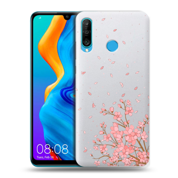 Силиконовый чехол на Huawei Honor 20S с принтом Ветка сакуры