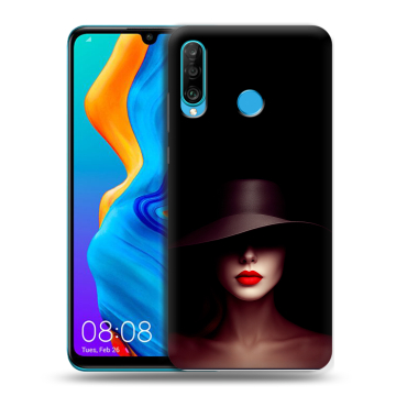 Силиконовый чехол на Huawei Honor 20S с принтом Девушка в шляпе