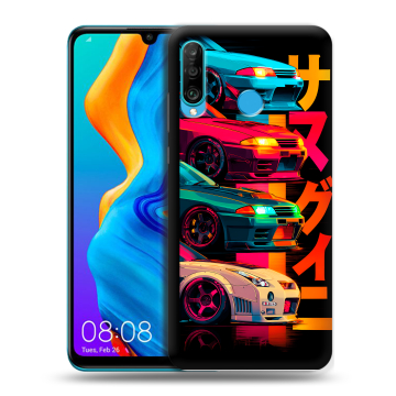 Силиконовый чехол на Huawei Honor 20S с принтом Гоночные машины