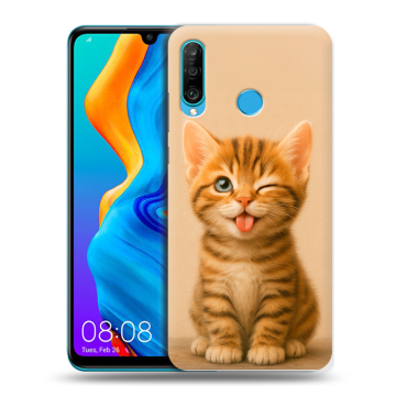 Силиконовый чехол на Huawei Honor 20S с принтом котенок