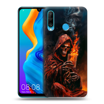 Силиконовый чехол на Huawei Honor 20S с принтом Скелет и карты