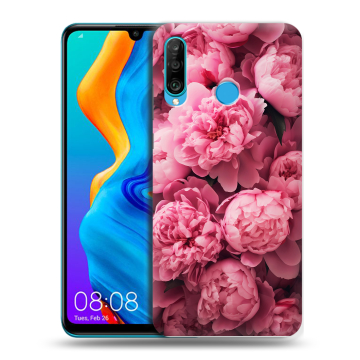 Силиконовый чехол на Huawei Honor 20S с принтом цветы пионы