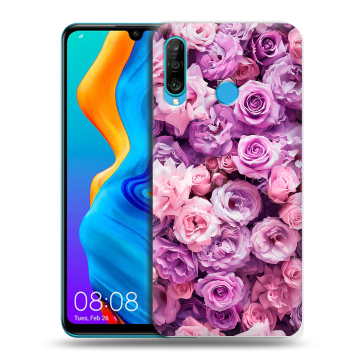 Силиконовый чехол на Huawei Honor 20S с принтом лавандовые розы