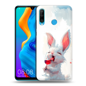 Силиконовый чехол на Huawei Honor 20S с принтом кролик зайчик