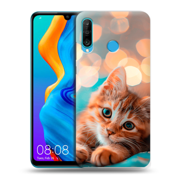 Силиконовый чехол на Huawei Honor 20S с принтом котик